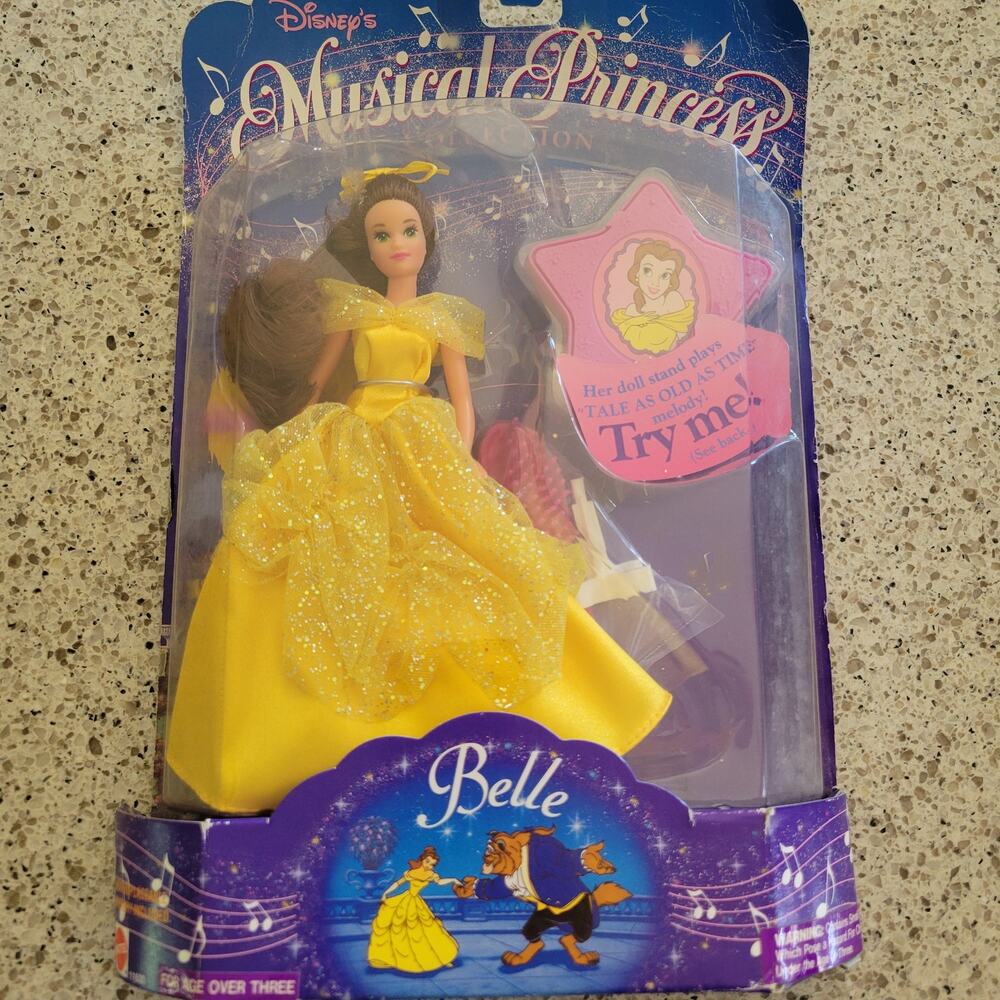 VTG Mattel Disney Musical Princess Collection Belle Beauty & The Beast 1994✨️NIB